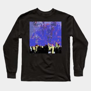 City of Duplicity, jagged conflict in black and blue Long Sleeve T-Shirt